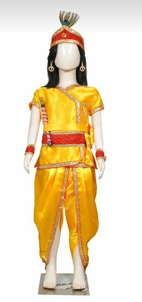 Fancy Dresses Krishna Costume for Kids, Baby Krishna Dress for Janmashtami, Bal Krishna Dhoti Set, Krishnaleela Costume, Infant Bal Gopal, Krishna Fancy Dress Costume for Boys/Girls (22 Inch) (B0D9QYNPQZ) Amazon Price History, Amazon Price Tracker