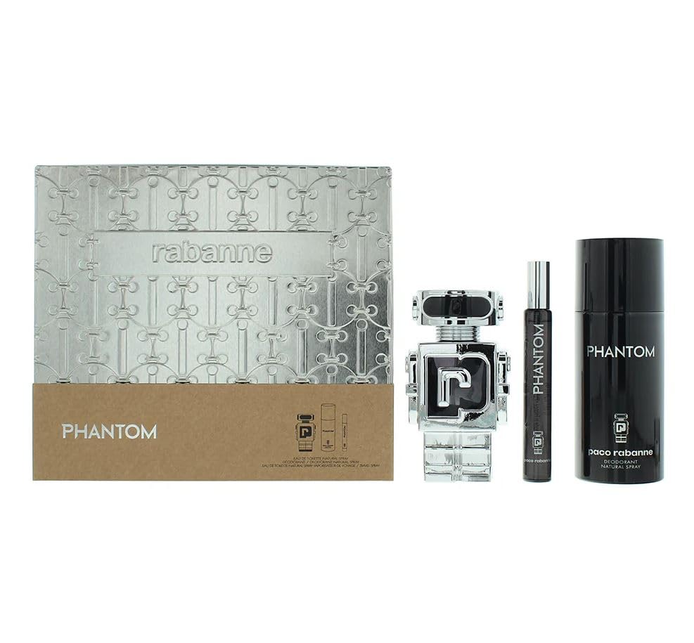 Paco Rabanne Phantom 3 Piece Gift Set: Eau de Toilette 50ml - Deodorant Spray 15