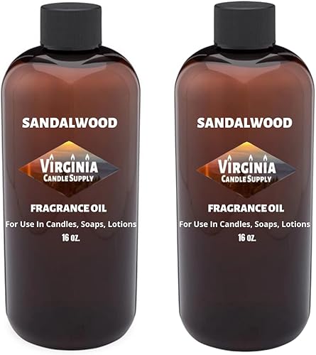 Aceite de fragancia de sándalo (botella de 32 onzas) para hacer velas, hacer jabón, tartas, aerosoles de habitación, lociones, ambientadores de