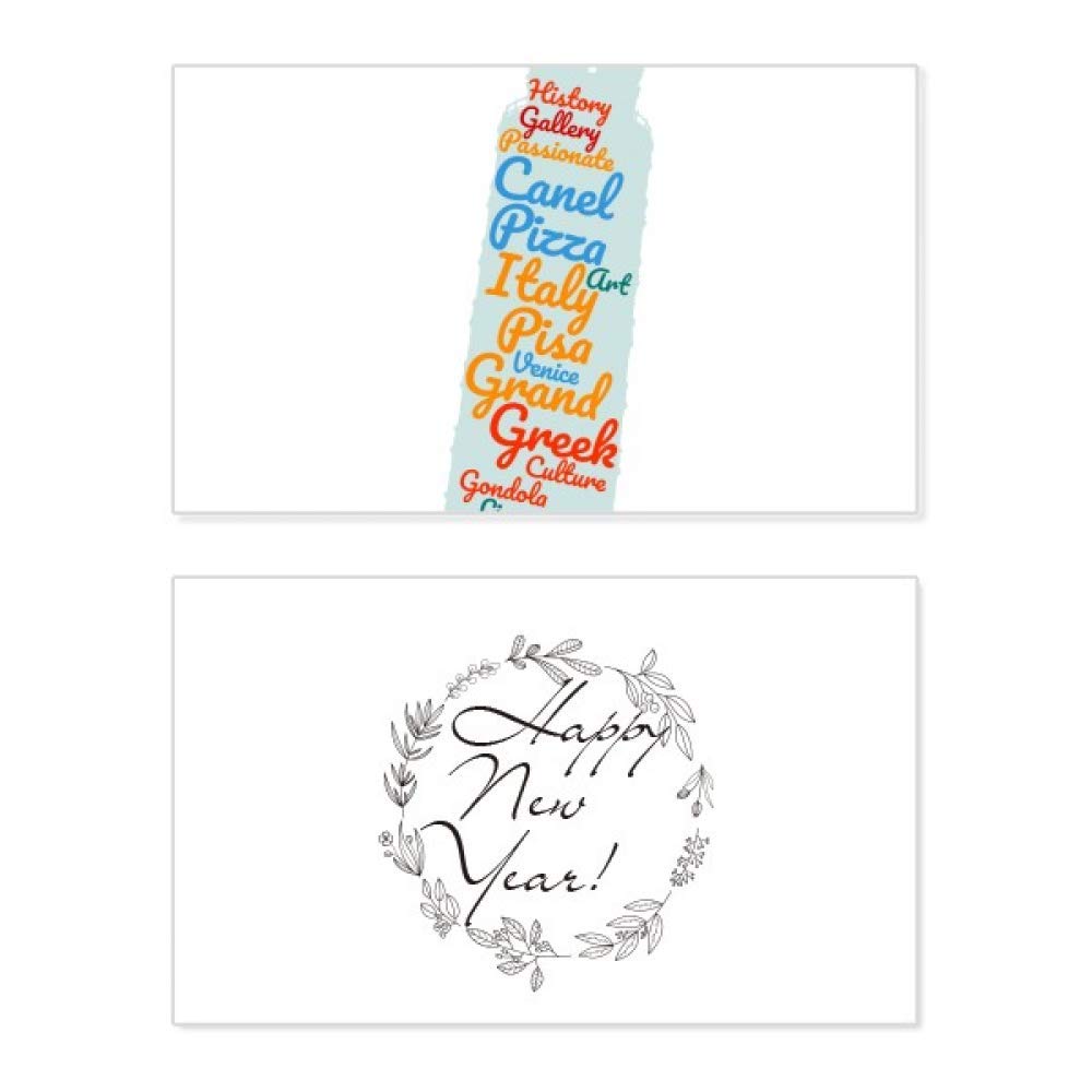 Tarjeta de Año Nuevo Torre de Pisa para viajeros y amantes de Italia 5