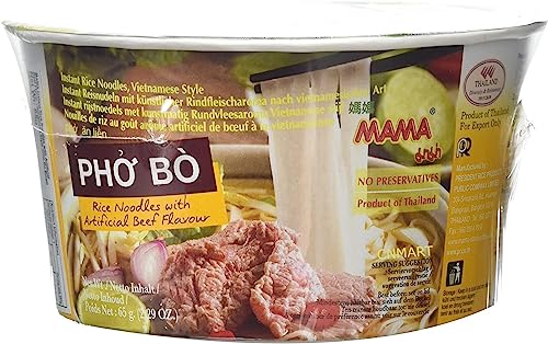 MAMA Instant Rice Noodle Vietnamese Style Pho Ga Vermicelli Bowl Beef Flavours 65g (Pack of 6) by CNMART - Image 3