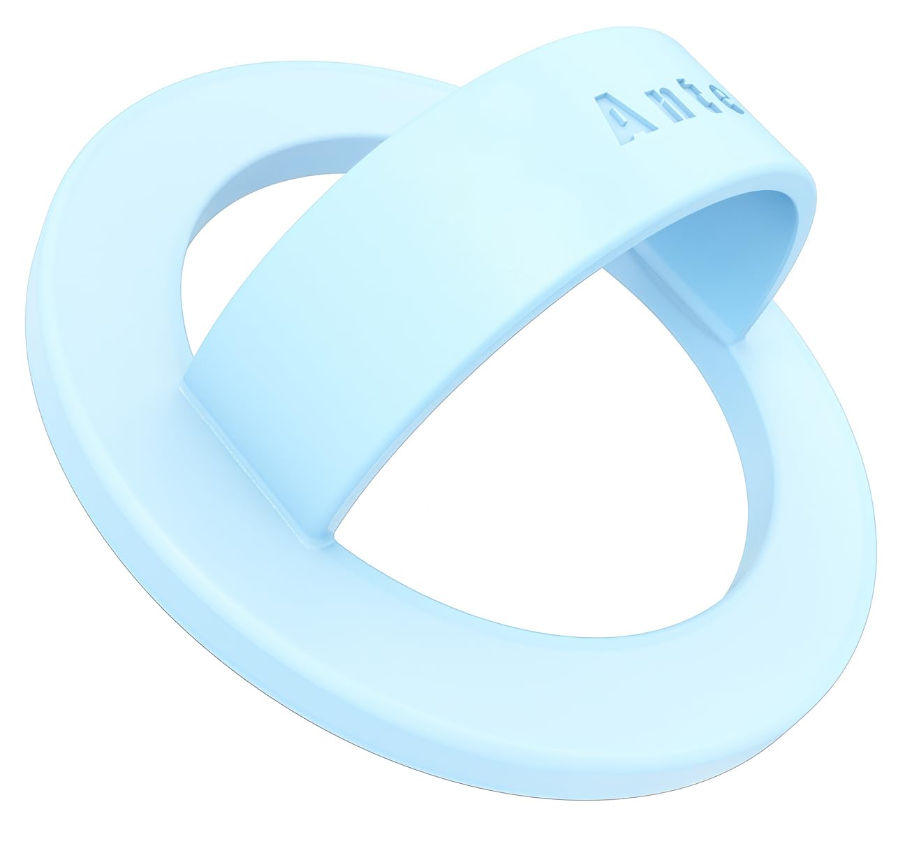 Anteel Magnetic Silicone Ring Grip Phone Holder, Strong Magnetic Attraction, Comfy and Portable, Removable Finger Loop Grip for Magsafe Phone Case (Baby Blue)