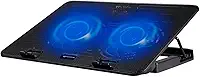 C3Tech Base para Notebook NBC-50BK 15,6' Refrigerada com 2 Coolers, Led de Iluminacao Azul, Inclinacao Ajustável em 5 niveis, com USB, cor Preta