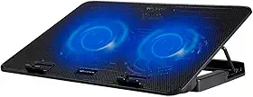 C3Tech Base para Notebook NBC-50BK 15,6' Refrigerada com 2 Coolers, Led de Iluminacao Azul, Inclinacao Ajustável em 5 niveis, com USB, cor Preta