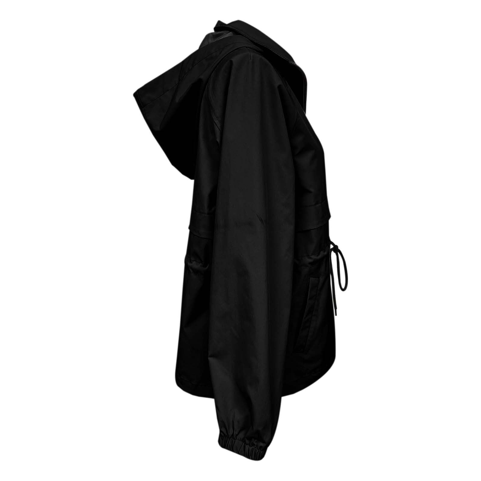 Genérico Chaqueta Mujer-Chaqueta De Senderismo Al Aire Libre Con Capucha Impermeable Transpirable Para Senderismo Y Ocio Abrigo Cortavientos De Longitud Media