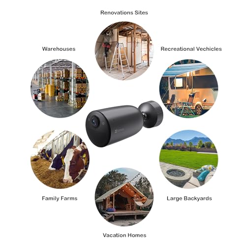Image of EZVIZ WiFi Camera, Outdoor Security Camera, 2K Wireless Solar + Battery Powered CCTV Camera, Color Night Vision, 2-Way Talk, Human Detection, Active Defense, Weatherproof, Alexa, EB3