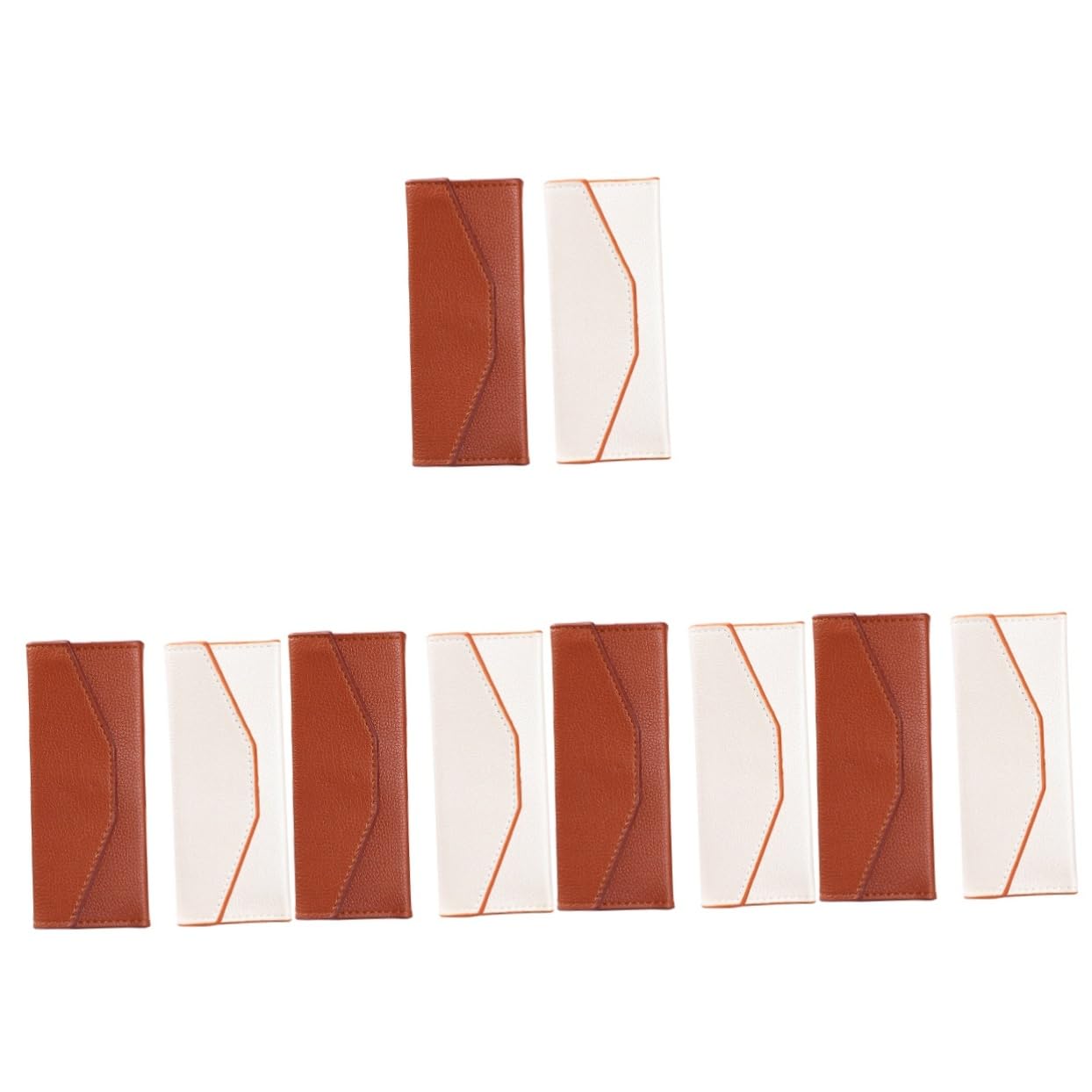 FOMIYES 5 Set Di Pinzette Per Ciglia Custodia Portatile Per Pinzette Per Ciglia Per Extension in Pelle Pu Design Minimalista 2 Pezzi * 5