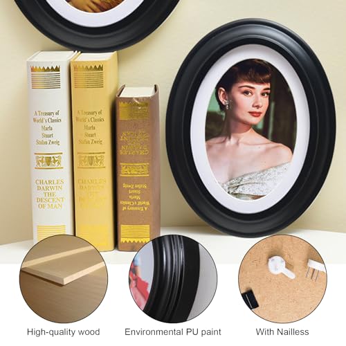 Voittozege 3 Pack Oval Picture Frames thumb #2