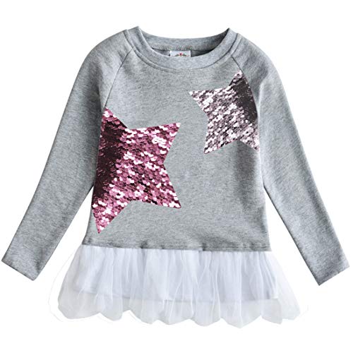 VIKITA Girls Shirts Winter Long Sleeve Casual Tops for 2-12 Years Girls, L3977
