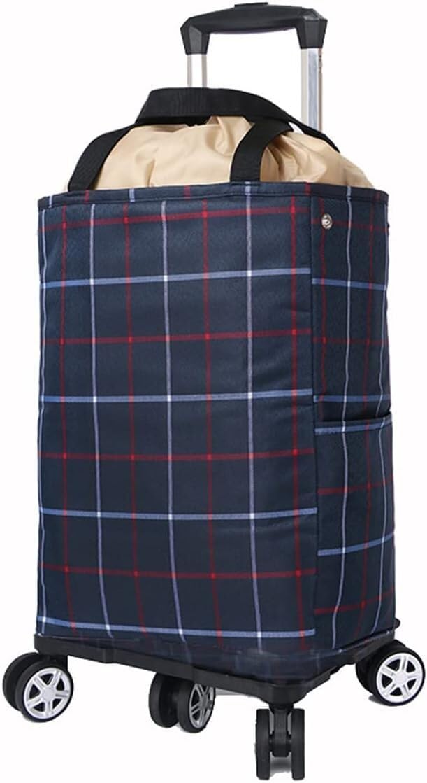 Grocery Shopping Cart with Insulated Bag - Lightweight 20kg Capacity for Effortless Transport, Perfect for Outdoor Use and Market Shopping(5)