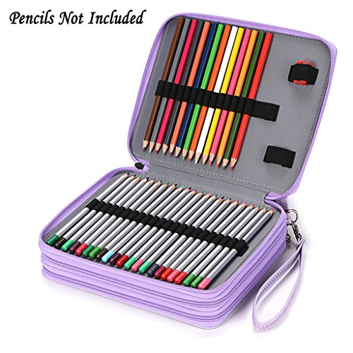 Btsky BTSKY-OF0200001 Deluxe Pu Leather Pencil Case For Colored Pencils - 120 Slot Pencil Holder thumb #3