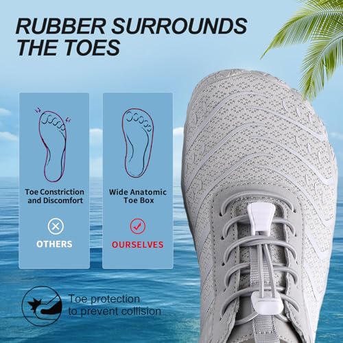 Image of Voyabarefoot Shoes for Women Men 2026 Upgrade Wide Toe Box Barefoot Hiking Sandals,Non-Slip Adjustable Water Shoes for Beach Walking Travel, Comfortable Slip On Walking Shoes