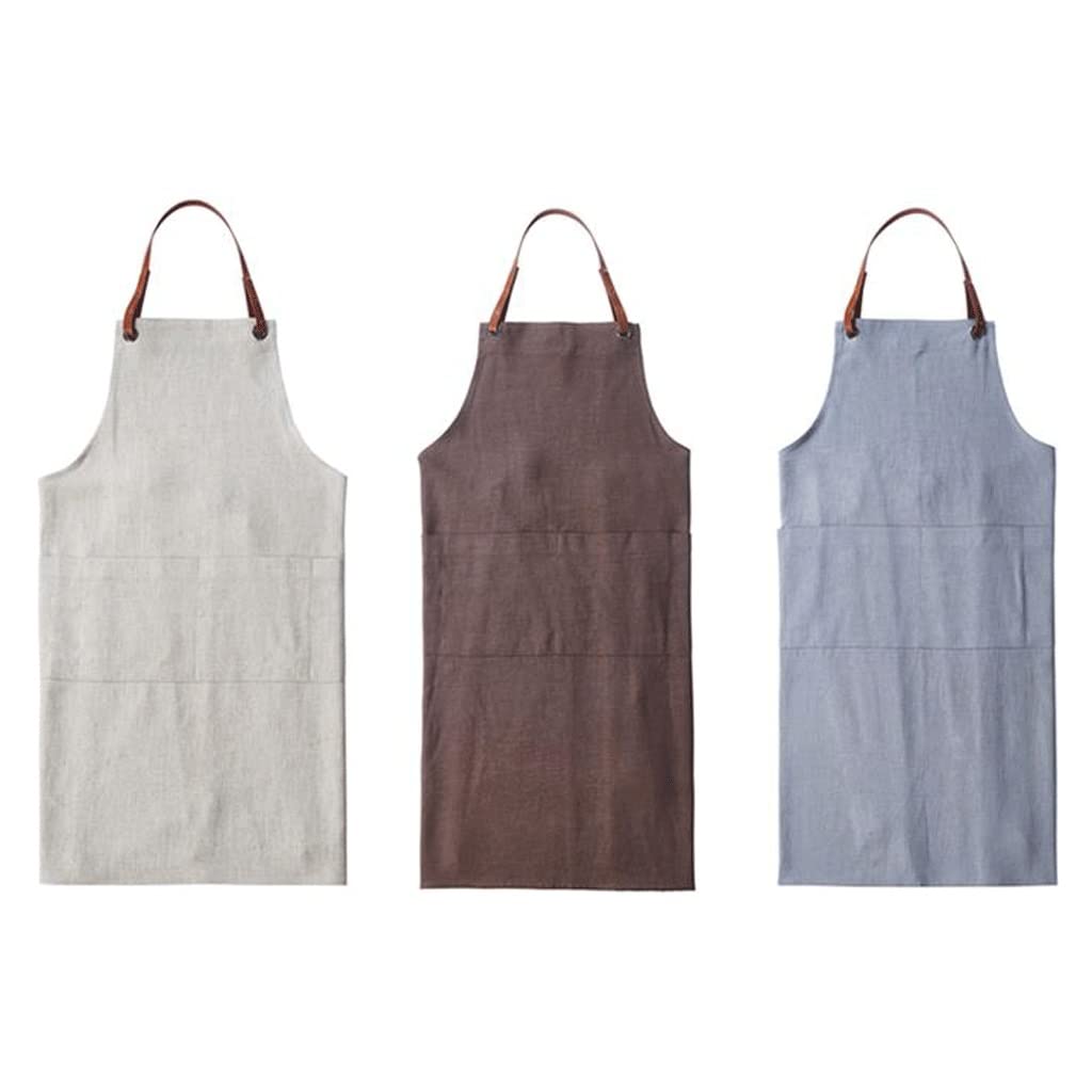 SSDD Linge de maison et coton Full-Corps de style japonais Barista Barista Flower Shop Tablier Tablier (Size : Beige)
