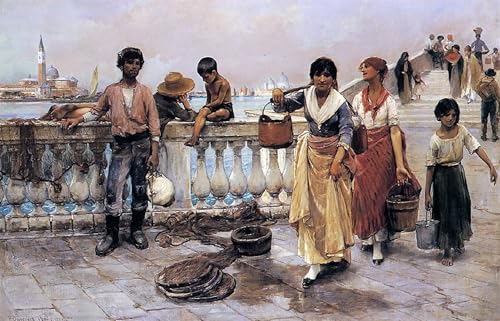Peinture Poster Impression Tableaux d'Art Frank Duveneck Toile Fine Art