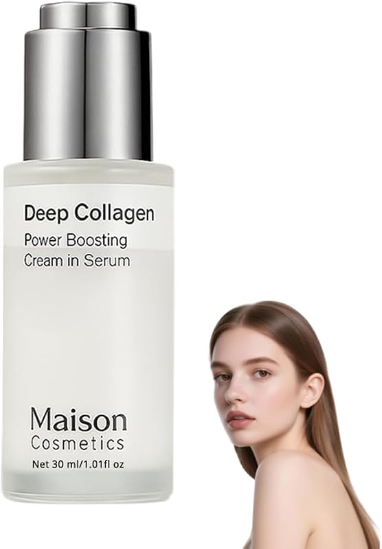 Maison Deep Collagen Serum Korea, 2026 Maison Cosmetics Kollagen Serum, Enthält Hyaluronsäure, Straffend und Feuchtigkeitsspendend, Vermindernde Falten, Alle Hauttypen Geeignet (30ml*1)
