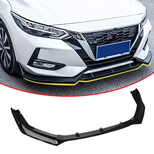 Glossy Black Front Bumper Lip Spoiler FIT 2020–2021 Nissan Sentra | Lightweight PP Material | Aggressive Racing Style | Enhances Aerodynamics & Protection