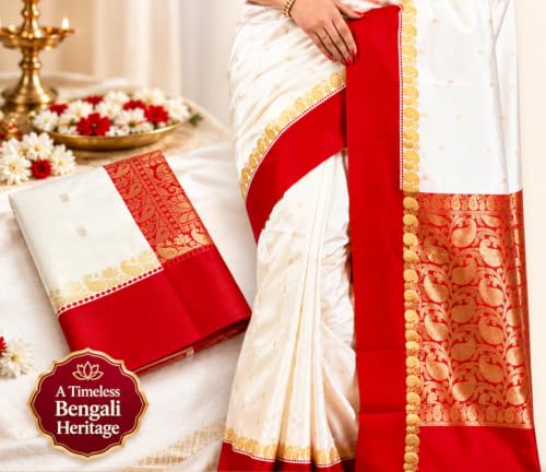 Image of Women's Glory Banarasi Satin Kanjivaram Saree Silver Zari Border Pure Soft Blend Silk Sari Kanchipuram Paithani Silk Party Wedding Festive New Ladies Sadi with Unstiched Blouse Piece. (Pink)