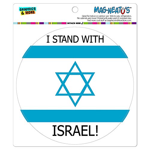 GRAPHICS & MORE I Stand with Israel Pro Israeli Jewish Support Automotive Car Refrigerator Locker Vinyl Magnet