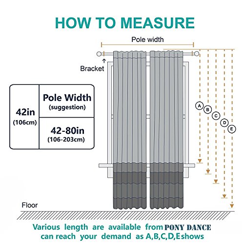 Pony Dance Bedroom Blackout Curtains - Window Treatments Draperies Light Block Energy Efficient Thermal Insulated Back Tab & Rod Pocket Curtain Panels, 42 W X 63 L, Brown, Double Pieces #TOP7