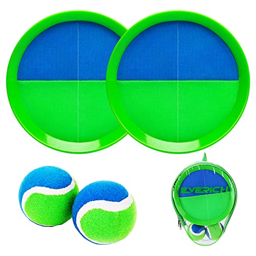 U&C Planet Beach Toys Outdoor Toys For Kids Ages 4-8, Toss And Catch Ball Set Paddle Ball And Catch Game Toys For Kids Adults Yard Lawn Indoor Family Games #TOP29