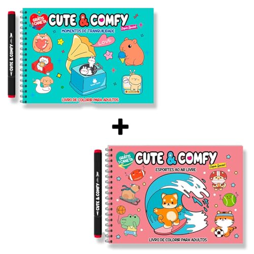 Combo Cute e Comfy Super Special - Kit com 02 Livros de Colorir