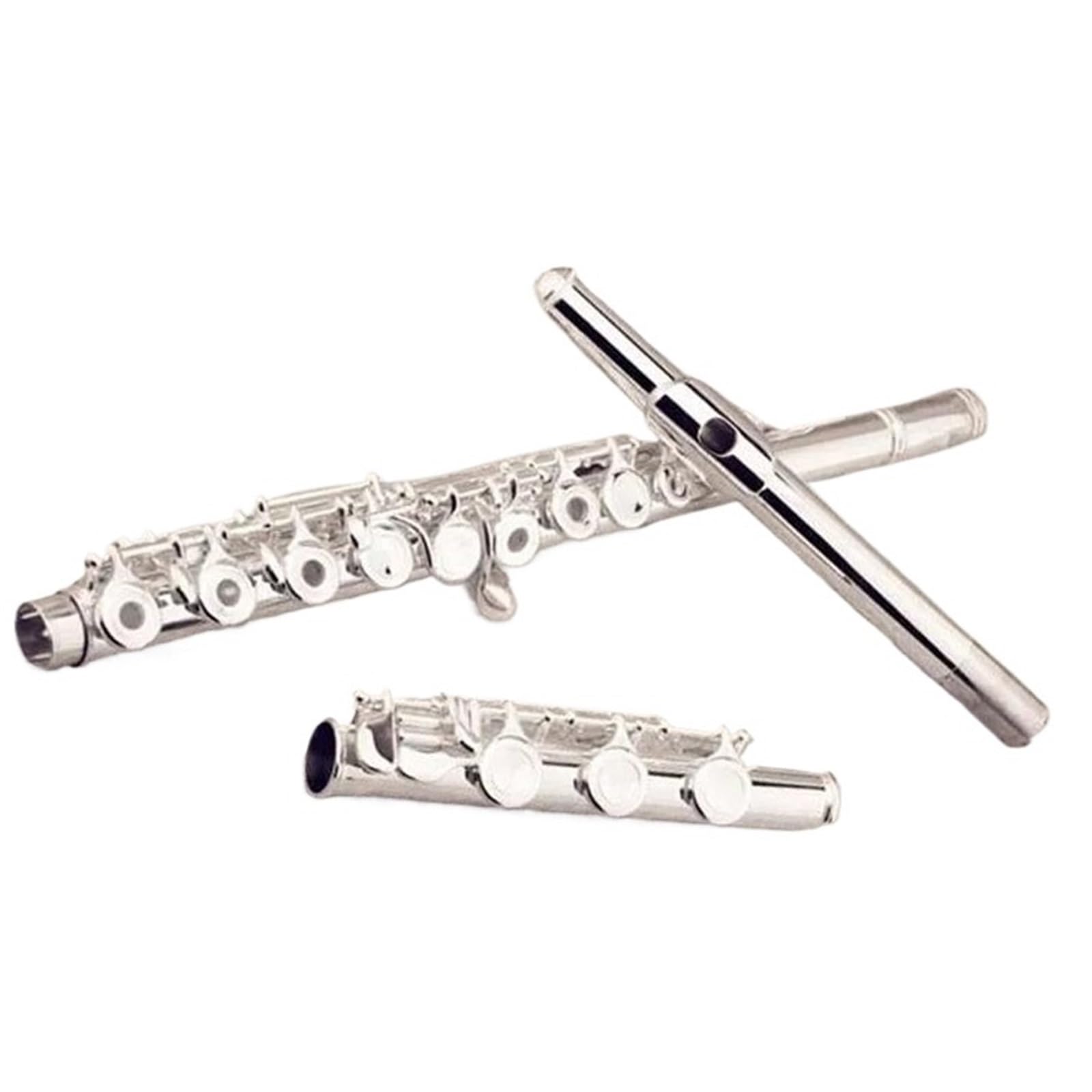 Flauta Profesional Cuproníquel Llave Do Abierta 17 Agujeros Plateada Con Estuche Y Accesorios Flautas Para Principiantes