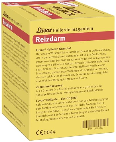 Luvos Heilerde magenfein Granulat - Naturheilmittel gegen Reizdarm & Reizmagen - Bei Symptomen wie Durchfall, Blähungen, Aufstoßen, Sodbrennen, Magendruck - 30 Beutel