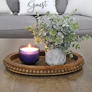 Auldhomedesignwoodbeadedtraystainedwooddecorativefarmhousestyleovalwoodentray Urban Country Home Decor Auldhome design wood beaded tray stained wood decorative farmhouse style oval wooden tray urban country home decor