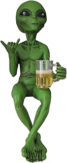 Gcerfby Beer Drinking Alien Statue, Alien Sculpture Figure. Whimsical Garden Decoration, 5.91 Inches, Easy To Use, Portabl...