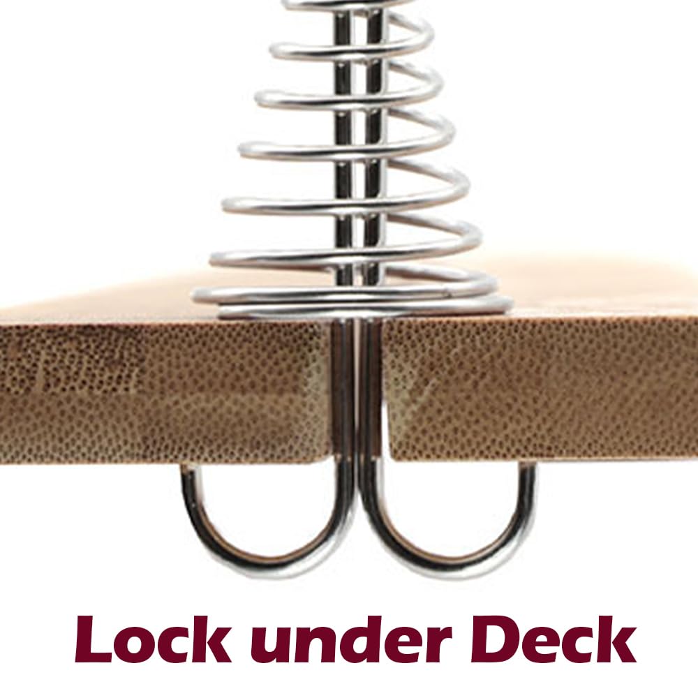YERGOFE 12-Pack Deck Anchor Pegs - No-Drill Gap Fit Clamps For Securing Tents, Canopies, Furniture