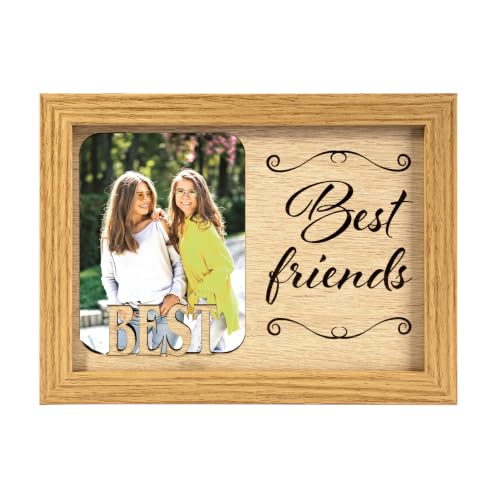 BEST FRIENDS - Cadre avec description. A accrocher au mur ou à poser sur une étagère. Portrait, Photographie, Photo, Image, Cadeau, Décoration.
