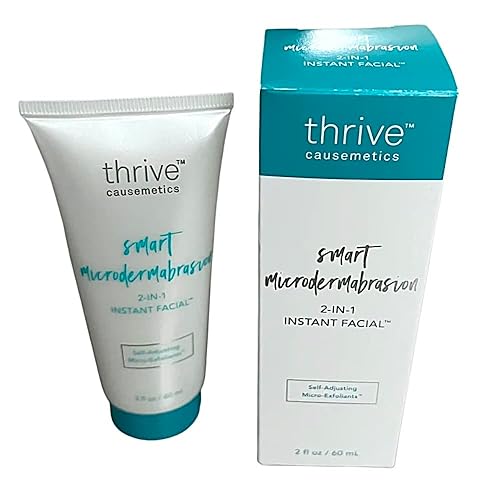 Thrive Casuemetics Smart Microdermabrasion 2 en 1 - Esmalte limpiador facial facial instantáneo de 2 onzas