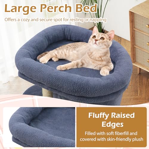 Árbol para gatos pequeño indoor 26 pulg con postes rascadores miniatura 5