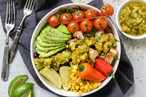 Authentic Roasted New Mexico Hatch Chile Salsa By Zia Green Chile Company - Delicious Flame-Roasted, Peeled & Diced Southwestern Certified Green Peppers - Vegan & Gluten-Free (HOT HEAT LEVEL)