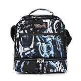 Tilami Lunch Bags Insulated Adjustable Strap Zipper, Two Compartments Cooler Bags, Bento Bags for Ki