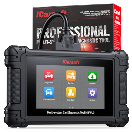 TSB 3 iCarsoft MB V4.0 Full System Bidirectional Diagnostic Scan Tool for Most Benz/Sprinter/Smart/Maybach Free 2 Further Vehicle Groups Lifetime Free Update Up to 41 Resets Automotive Active Test Scanner