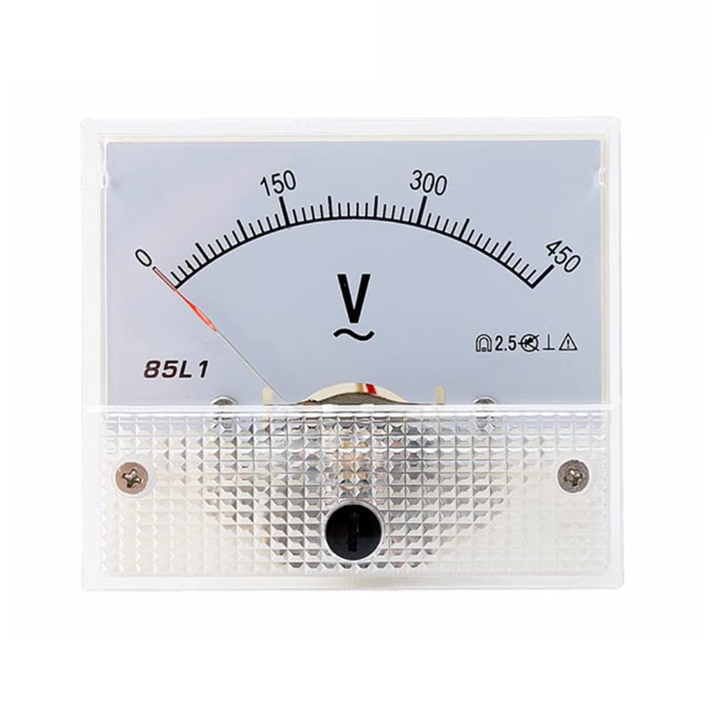 YS0911 5 Standard Voltmeter Analog Voltmeter Panel Voltage Meter Gauge 0-150V 250V 450V 500V 600V 1000V Voltage Power Tester Meter Gauge Monitor Checker Detector Analyzer