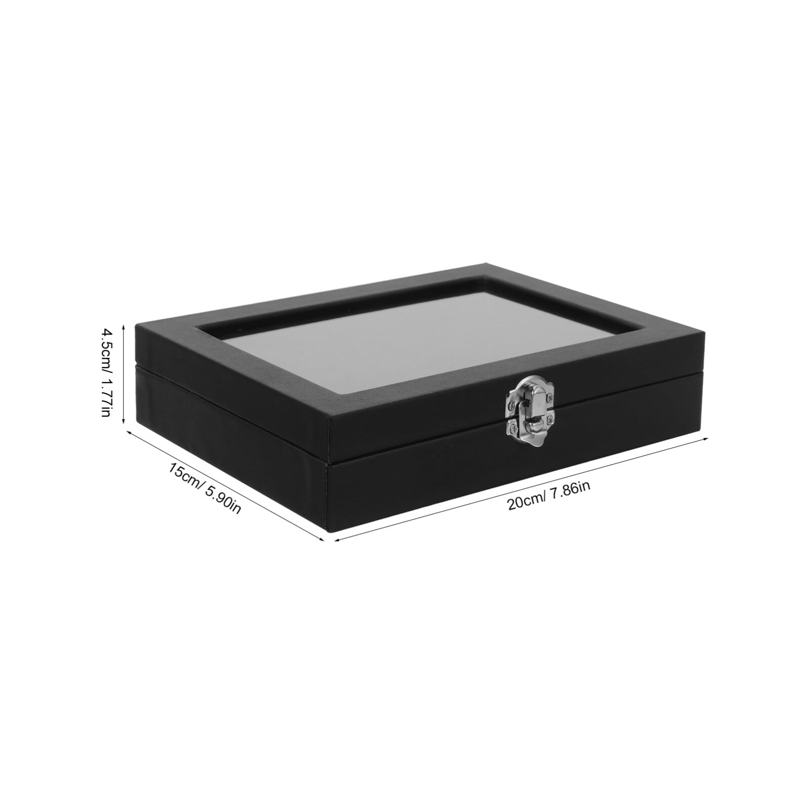 Scatola Porta Medaglie in Acrilico Nero Trasparente con Coperchio Antipolvere, Organizer per Spille e Gioielli, Resistente e Facile da Pulire per Collezionisti