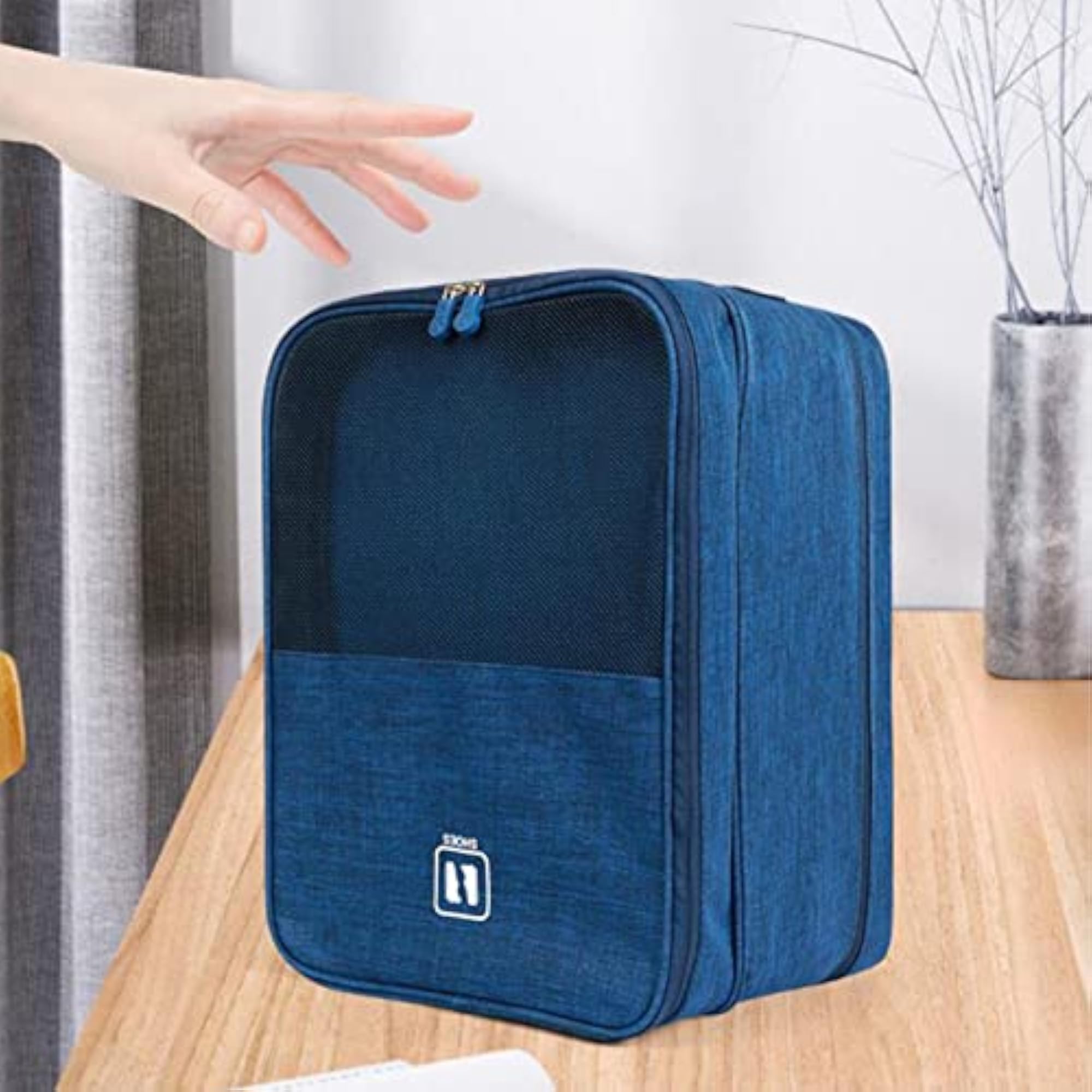 Waterproof 3-Layer Travel Shoe Bag, Portable for Daily Use