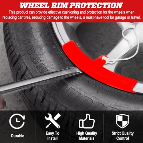 weiclianhp 3 Stück 30 cm Montierhebel mit 4 Felgenschützern, Reifenmontierhebel Montiereisen Reifen Montier Werkzeug für Motorrad, Fahrrad, Auto