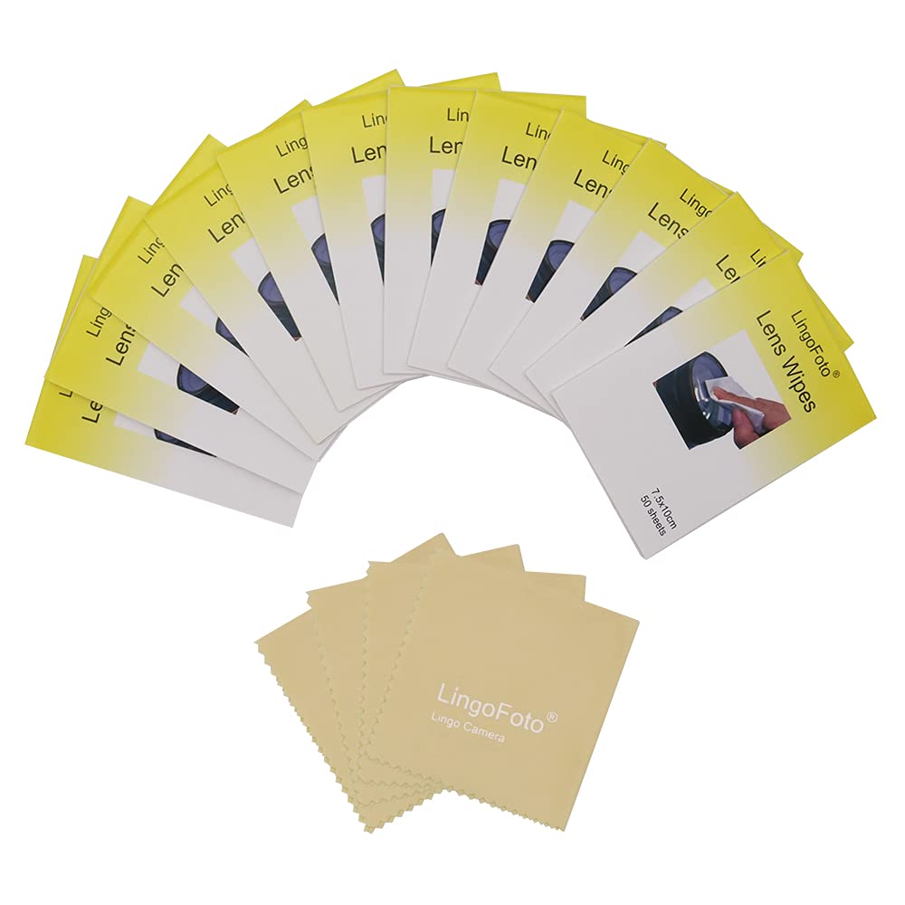 Lens Cleaning Paper Tissue 12 Booklets Total 600 Sheets, 7.5x10cm Cleaning Paper with 4 Pieces Microfiber Cleaning Cloth for Camera Lenses Microscopes Computer Screens Magnifiers Glasses