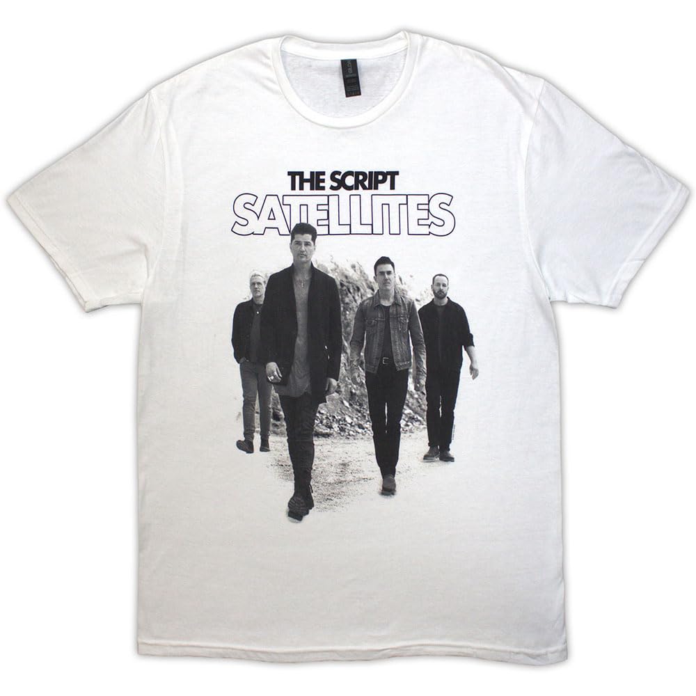 Rock Off officially licensed products The Script Satellites Photo Logo T Shirt XXL White