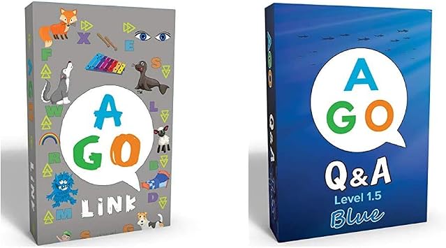 AGO Link English Word Bookmark Card Game & Q&A Blue Level 1.5 English Card Game Set Purchase
