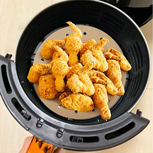 Beasea Air Fryer Round Liners 12 Inch, 200Pcs Air Fryer Parchment Paper Unbleached Air Fryer Filter Paper Perforated Parchment Paper Bamboo Steamer Papers For Air Fryer And Steaming Basket #TOP4