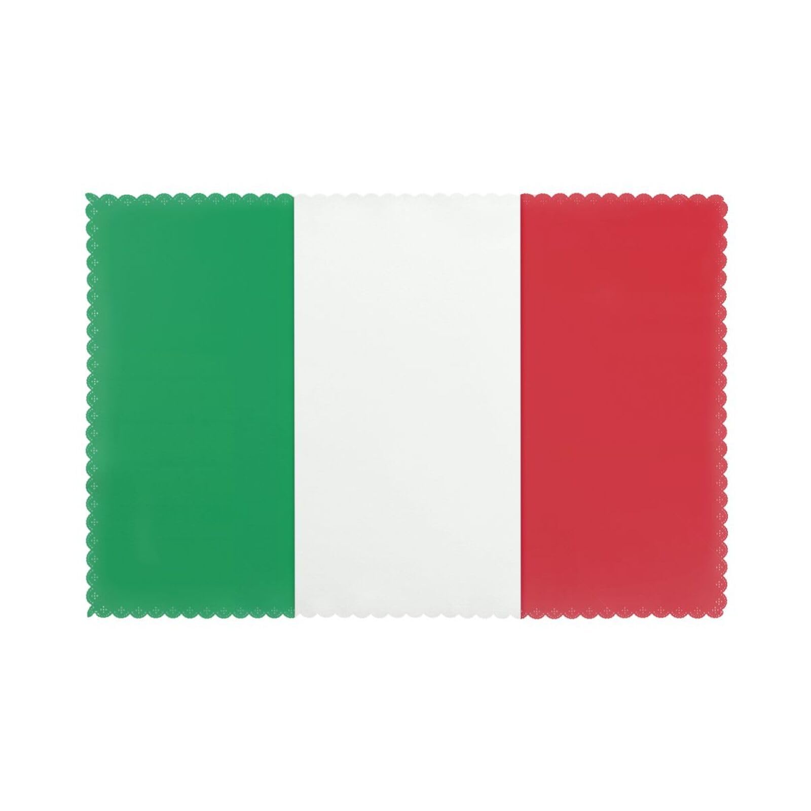 italy flag Placemat set of 6, oil-proof, washable, suitable for kitchen, restaurant, party, etc.