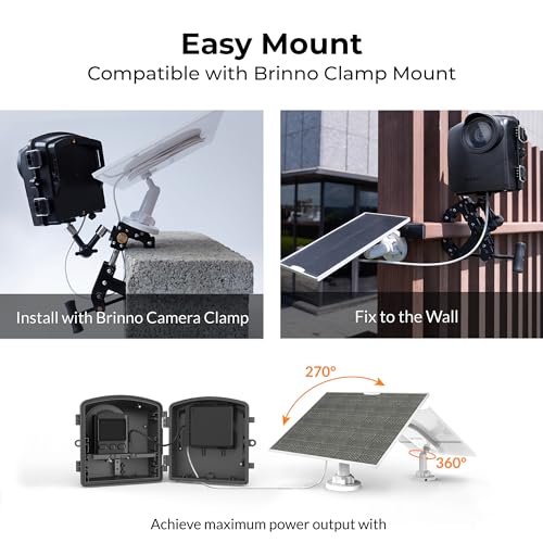 Image of Brinno BCC2000 Plus + ASP1000-P Construction Camera and Solar Panel Kit Bundle | Includes: Full HD TLC2000 Time Lapse Camera, 32-ft Extender for Laptop /Tablet