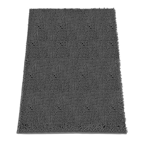 Image of Absorbent Dog Door Mat for Muddy Paws, 60 inch x 36 inch Chenille Indoor Mats for Entryway, Trap Dirt Front Door Mat Indoor Entrance Washable Non Slip Soft