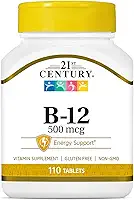 Vitamina B12 B-12 500mcg 110 Comprimidos 21st Century - Compre Agora