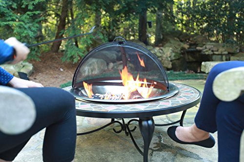 Catalina Creations 50" Heavy Duty Fire Pit, Easy Access, Hinged, Spark Screen