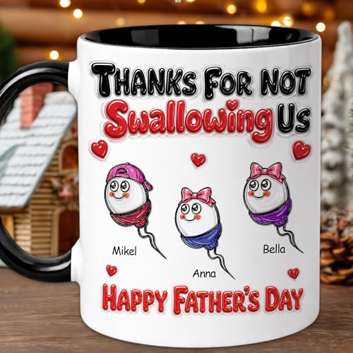 Taza personalizada para papá con nombres de hijos miniatura 3